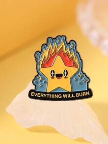 5Pcs You Can't Be Everything To Everyone Enamel Pin You So Excellent Everything Will Burn Brooch Lapel Badge Jewelry Gift For Friends - Multicolor - View 6