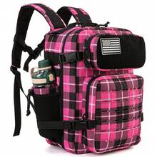25L Men's Tactical Backpack Morel Daypack 3 Day Emergency Bag Hiking Backpack With Water Bottle Holder Trekking Mountaineering Bag Large Capacity Outdoor Travel Backpack Sports Bag Camping Equipment - 玫紅色 - 查看 1