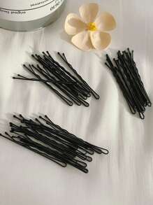 50/150pcs Ladies Simple Solid Color Invisible Hair Clips, Wavy Hair Clips, Hair Accessories For Women
