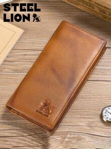 High-Quality Men's Genuine Leather Bifold Wallet, Vintage Multi-Card Slots & Thickened Photo Album, Anti-RFID Coin Purse, Suitable For Valentine's Day, Father's Day, Teacher's Day, Back To School, Graduation, And Christmas Gifts