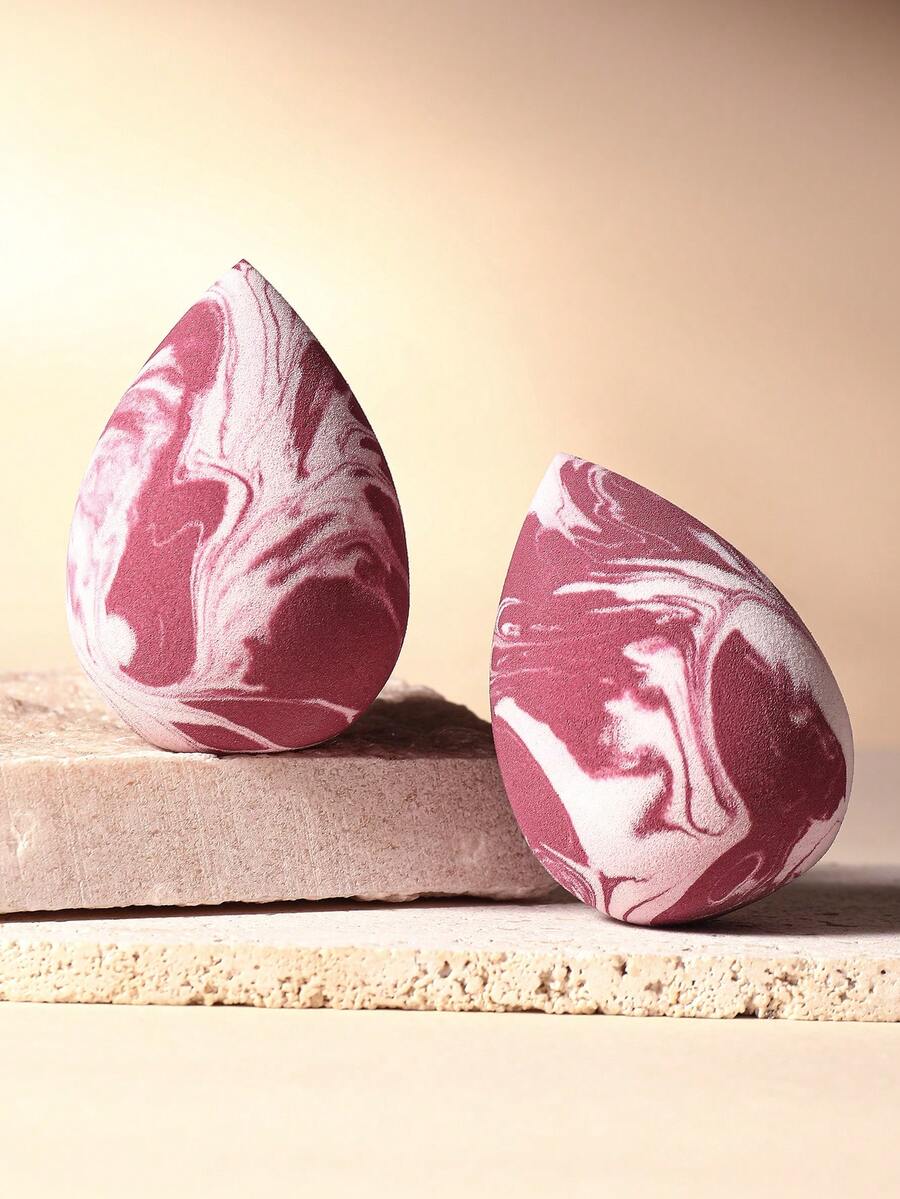 2pcs Makeup Sponges, Suitable For Cream And Powder Concealers, Loose Powder And Other Cosmetics Application - Multicolor - View 1