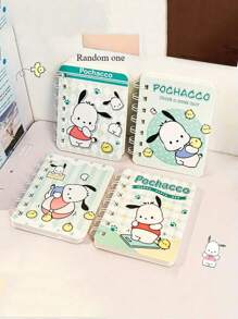 Sanrio 1pc Sanrio Cartoon Notebooks, Mixed Color, Paper Material, Plain Ruling Type, For Gift