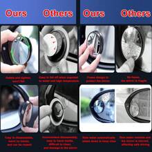 Car Blind Spot Mirror, Round HD Glass Framed Convex Rearview Mirror With Wide Angle Adjustable Suction Cup For Cars SUVs And Trucks