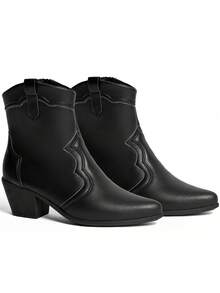 Lumiss Women Fashion Boots - 黑色 - 查看 4