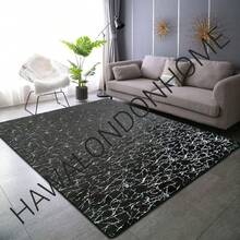LUXURY NON SLIP MACHINE WASHABLE MARBLE EFFECT RUGS 90X190CM 160X230CM 190X270CM - Green - View 4