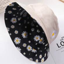 1pc Double-Sided Embroidered Travel Hat, Suitable For Daily Wear - Beige - View 12