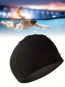 1 pieza Gorro de natación de alta elasticidad, de uso universal para adultos, de unicolor y estampado, empaquetado individualmente en cartón, esencial para la playa, accesorio de playa, flotador de piscina