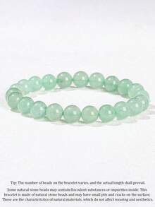 1 件 8 毫米天然石水晶和玛瑙珠手链，能量平衡瑜伽冥想友谊珠宝，适合女性日常佩戴
