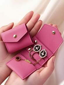 Portable Multifunctional Small Jewelry Roll Bag Storage Bag Mini Storage Newspaper Earrings Ring Necklace Storage Bag, Suitable For Travel, Vacation, School Rebate, Vacation Camping, Send Girlfriends, Send Girlfriends, Send Mom, Send Their Own Perfect Holiday Gift! Back To School