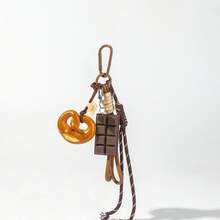 New Fashion Bag Charm Pretzel Couple Keychain Handmade Rope Ornament Holiday Gift Car Key Chain Y2K