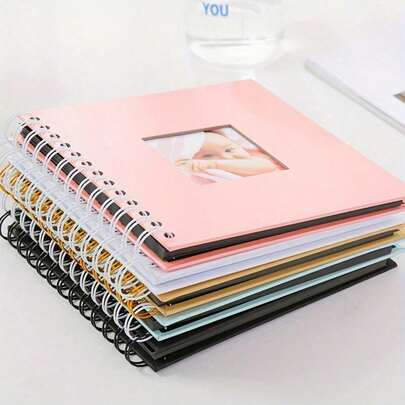 1PC Elegant DIY Scrapbook Album 7"X7" - Kraft Pages, 20 Pages | Ideal For Preserving Wedding & Anniversary Memories, Perfect Gift