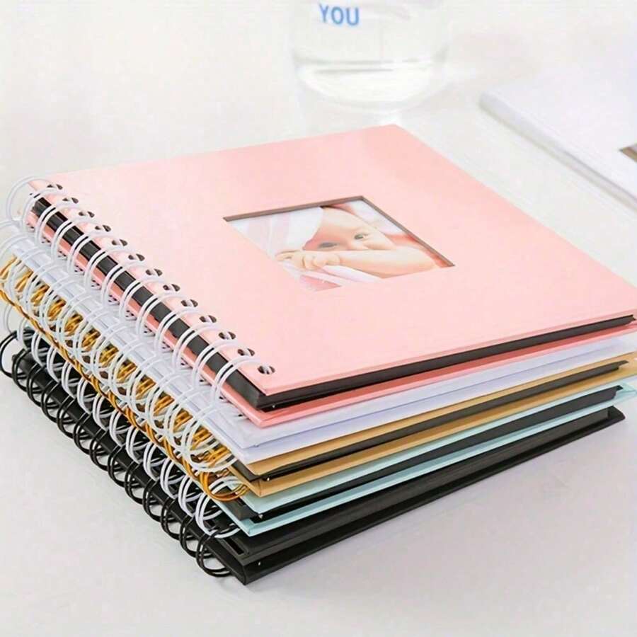 1 Stück elegantes DIY Sammelalbum Album 7"X7" - Kraftpapier Seiten, 20 Seiten | Ideal zum Aufbewahren von Hochzeits- und Jahrestags-Erinnerungen, perfektes Geschenk