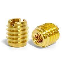 Threaded Inserts For Wood, Installation Kit, Brass, Includes 1/4-20 Knife Thread Inserts (10pcs), Drill, Installation Tool - 1 - View 5