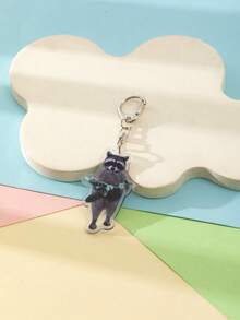 1 件亚克力可爱浣熊钥匙扣/浣熊开车/牛仔浣熊/笑脸大浣熊/拥抱浣熊/摇滚浣熊/浣熊裹毯子/动物主题钥匙扣吊坠背包装饰/包配件/书包配件/钱包吊坠/朋友的动物汽车配件哥特 Y2k 万圣节配件教师节圣诞礼物创意 - 彩色 - 查看 7