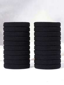200pcs/10pcs Women's All-Match Black High Elastic Non-Damaging Hair Tie Scrunchies, Fashion Versatile Elegant Simplistic Design Hair Accessories Suitable For Daily Outing, Casual, Party, Commute, Vacation, Wash Face, Take Shower, Makeup, Hairstyling Hair Ties Ponytail Holders Hair Rope