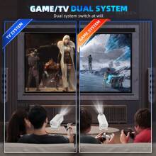Android 11 Gaming Projector Home Theater Wireless Gaming Controller Dual WIFI 1280*720P For MirrorCast/Youtu/+