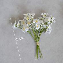 3/5Pcs Artificial Chamomile Yellow Daisy Flowers Small Daisy Bouquet, For Wedding Arrangement, Vase Centerpiece, DIY Home Party For Home Room Decoration Aesthetics