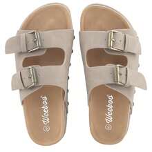 Urban Lift  Plain  Casual  Outdoor  PU Leather  Buckle    Platform Slide Sandal  Outdoor - TAUPE - 查看 4