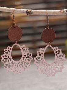 Hollow Monochrome Spider Wed Design Dangle Earrings Retro Elegant Style PU Leather Jewelry Female Gift Fall Winter Ear Ornaments