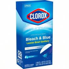 Pastillas Para Inodoro Clorox Ultra Clean Bleach And Blue Aroma Limpio Para Lluvia 2.47 Onzas Cada Una 4 Unidades El Paquete Puede Variar - As Pic - View 10