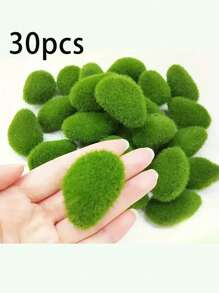 Set de 10/20/30 piezas de piedras artificiales de musgo realistas - Rocas de musgo falso verde vibrante, aptas para jardines de hadas, arreglos florales y manualidades - Regalo ideal para jardineros y entusiastas del DIY