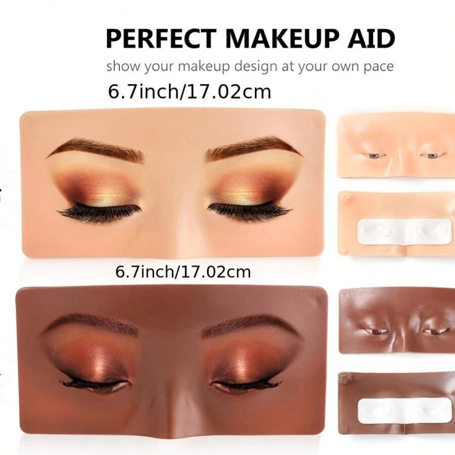 5D Realistic Silicone Makeup Practice Board, Easy To Clean And Reusable Face Painting Practice Board, Ideal Tool For Artists, Beginners, And Makeup Artists To Master Makeup Techniques