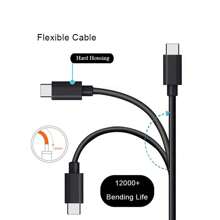 2 pièces Câble de charge USB C vers Type C 3/6/10ft 20W, câble de charge rapide Type C, compatible avec les appareils à chargement USB C