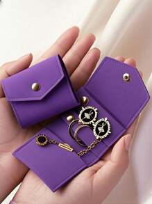 Portable Multifunctional Small Jewelry Roll Bag Storage Bag Mini Storage Newspaper Earrings Ring Necklace Storage Bag, Suitable For Travel, Vacation, School Rebate, Vacation Camping, Send Girlfriends, Send Girlfriends, Send Mom, Send Their Own Perfect Holiday Gift! Back To School