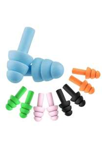 10 Pairs Of Colored Soft Silicone Earplugs, Waterproof Swimming, Waterproof Insulation And Comfortable Earplugs, Noise Reduction During Sleep, Easy To Carry, Simple And Easy To Use.