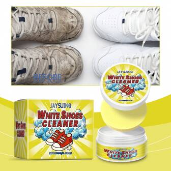 Crema quitamanchas y limpiadora para zapatos, suave y apta para limpiar, eliminar manchas, prevenir el polvo y dar brillo a zapatos y zapatos blancos