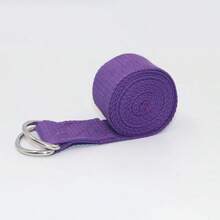 1件装 183x3.8厘米瑜伽带健身瑜伽带可调节编织弹力D形环扣健身拉伸带普拉提绳 - 彩色 - 查看 12