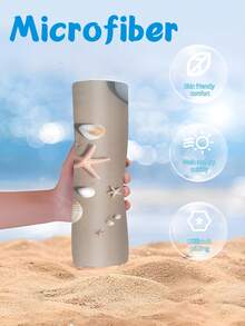 1pc Soft, Absorbent, Multipurpose, Quick Dry Beach Towel With Rainbow Design, Suitable For Beach And Pool - Tropical Style, Washable, Fade-ResistantTravel Essentials Travel Accessories Beach Essentials - Multicolor - View 8