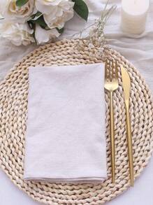 6 Stücke/Packung Dicke & Weiche Knitteltücher Servietten, einfarbige vielseitige quadratische Dinner Servietten geeignet für Restaurant, Café, Bankett, Picknick, Hochzeit, Party