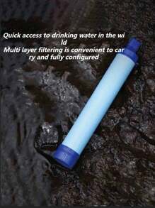 1 pieza Purificador de agua de paja para exteriores: Accesorios de supervivencia y camping de emergencia ¡para agua limpia en movimiento!