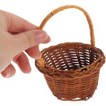 1/3 buc Coșuri mini din ratan țesut, Coșuri cadou potrivite pentru nunți, petreceri, mirese și miri, Decorațiuni de nuntă, Decor de petrecere, Decor de casă, Cutii cadou, Suveniruri de nuntă, Recuzită foto, Flori proaspete