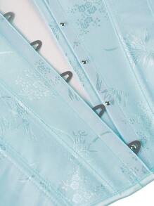 Women's Off Shoulder Jacquard Waist Corset Lace Strap Tops, Suitable For New Year Party, Valentine's Day, Holiday, Halloween Costume