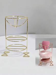 1pc Multi-Functional Makeup Sponge Holder, Metal Material, Minimalist & Fashionable Design, 3-Tier Circular Hollow Shape, Stable Triangular Support Legs, Can Dry Makeup Sponges & Store Small Makeup Tools, Makeup Organizer, Suitable For Vanity, Bathroom & Other Makeup Storage Scenarios ,Jewellery Box,Pouch,Makeup Brush Holder,Brush Holder,Perfume Organiser,Pouch Bag,Gifts For Women,Christmas Gifts,Gift Ideas For Women,Room Decor - Multicolor - View 8