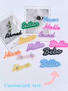 1pc Customized Acrylic Refrigerator Magnet - Customizable With Names, Colorful Alphabet Letters, Suitable For Refrigerator, Storage Cabinet Or Office, No Power Required, Perfect Small Gift For Family And Friends, Fridge Magnet