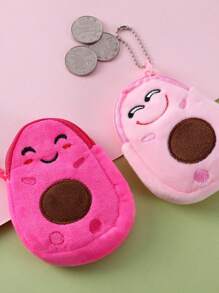 Cartoon Coin Purse, Cute Plush Backpack Pendant, Avocado Small Funny Girl Coin Pouch