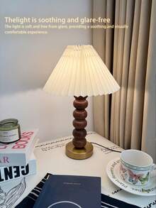 1 Stück Tischlampe mit Holzoptik, geeignet für Wohnzimmer, Büro, Hotelbadezimmer, Outdoor Camping, Eid Geschenk, Schlafzimmer, Lesen, Studenten, Kinder, Dekoration, Schwangerschaft, Sensor, Gebetsecke, im italienischen, minimalistischen, europäischen, chinesischen, französischen, modern arabischen Stil, minimalistisches islamisches Design, Oase gemischter Stil