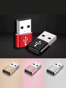 1pc USB To Type-C Adapter, Suitable For Charging & Data Transfer Between Phones, Computers, Cameras With USB To Type-C Interface