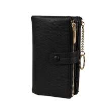 1pc Japanese Style Portable Matte Zipper Coin Purse, Fashion Minimalist Large Capacity Snap Clutch, Suitable For Ladies, Students, Career Women, Office Worker, Commute, Travel For Women Wallet Mini Wallet Purse Wallet Coin Wallet