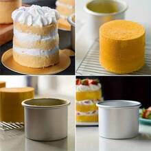 Kakformar, 1-delars set / 3-delars set / 4-delars set Chiffongformar för kakor, höga kakformar, kakformar med lös botten, runda kakformar i aluminiumlegering, lämpliga för hem och fest. - Multifärgad - Visa 7