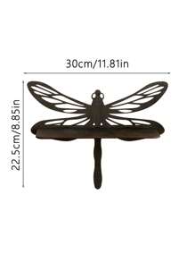 1Pc Bohemian Style Wooden Dragonfly Wall Frame-30CM/11.81IN Hanging Decorative Storage,Boho Farmhouse Wall Art,Vintage,Multi-Purpose Storage Rack,Easy To Install,Suitable For Home Decoration In All Seasons-Inspired Floating Shelf For Living Room,Bedroom, Hallway,Corridors,Daycare Centers,Kitchens,Offices,Farmhouses,Etc