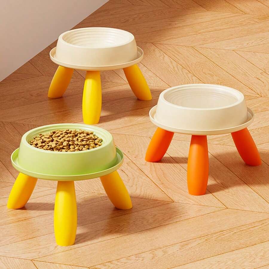 Erhöhte Katzennäpfe, angehobene Katzenfutter-Schüssel, geneigte Katzenschüssel, Haustier-Futter- und Wasserschale, schützt die Wirbelsäule, verhindert Erbrechen, katzenschnurrbart-freundlich, rutschfest, spülmaschinenfest