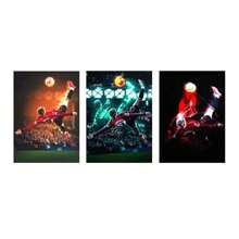 Set Of 1/3 Pcs Pop Wall Arts Posters, Football Player Posters, Soccer Legend, Soccer Star Wall Arts, Canvas Printing Posters, Modern Wall Decor, Stadium Living Room Bedroom Home Decoration Unframed-Style, Wall Art With Frame