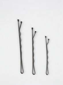 50/150pcs Ladies Simple Solid Color Invisible Hair Clips, Wavy Hair Clips, Hair Accessories For Women
