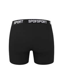3 piezas Ropa interior de hombre larga y cómoda - Transpirable, elástica, de secado rápido, con cintura elástica, ropa interior tipo boxer para deportes y casual - Suave, ligera, que absorbe la humedad.