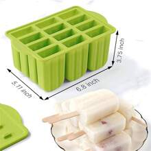 2025 New Popsicle Ice Maker Molds, Summer Hot Ice Maker Tray, Ice Cream Tools With Wooden Stick Silicone Popsicle Molds. Custom Mini Silicone Ice Cream Popsicle Molds, 12 Pieces Silicone Frozen Popsicle Maker Mold Set With Popsicle Sticks And Cleaning Brush, Easy Release Ice Cream Molds