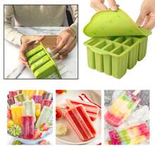 2025 New Popsicle Ice Maker Molds, Summer Hot Ice Maker Tray, Ice Cream Tools With Wooden Stick Silicone Popsicle Molds. Custom Mini Silicone Ice Cream Popsicle Molds, 12 Pieces Silicone Frozen Popsicle Maker Mold Set With Popsicle Sticks And Cleaning Brush, Easy Release Ice Cream Molds
